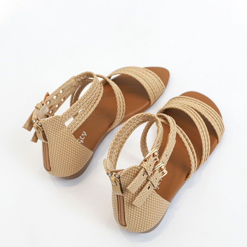 Open-toed Roman Sandals With Soft Soles