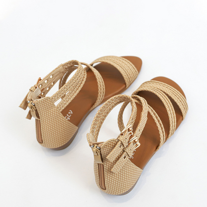 Open-toed Roman Sandals With Soft Soles
