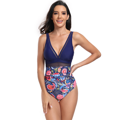 Navy Blue Sexy One-piece Swimsuit