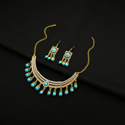 European and American Vintage Rhinestone Jewelry Set