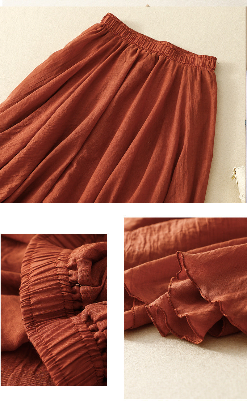 Adiffu Sweet Flouncing Double-deck Skirt