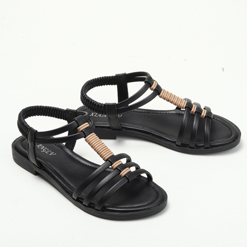 New Bohemian Retro Hollow Flat Comfort Tourist Beach Sandals