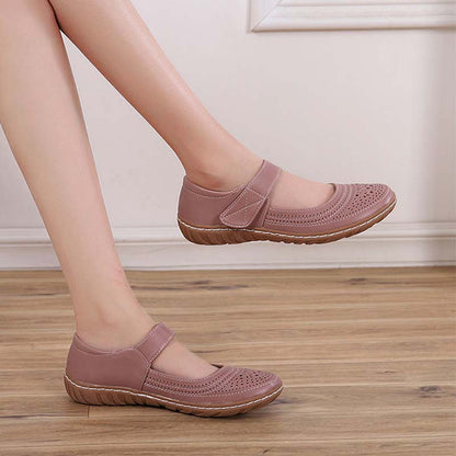 Simple Shallow Hollow Casual Flat Women's Shoes