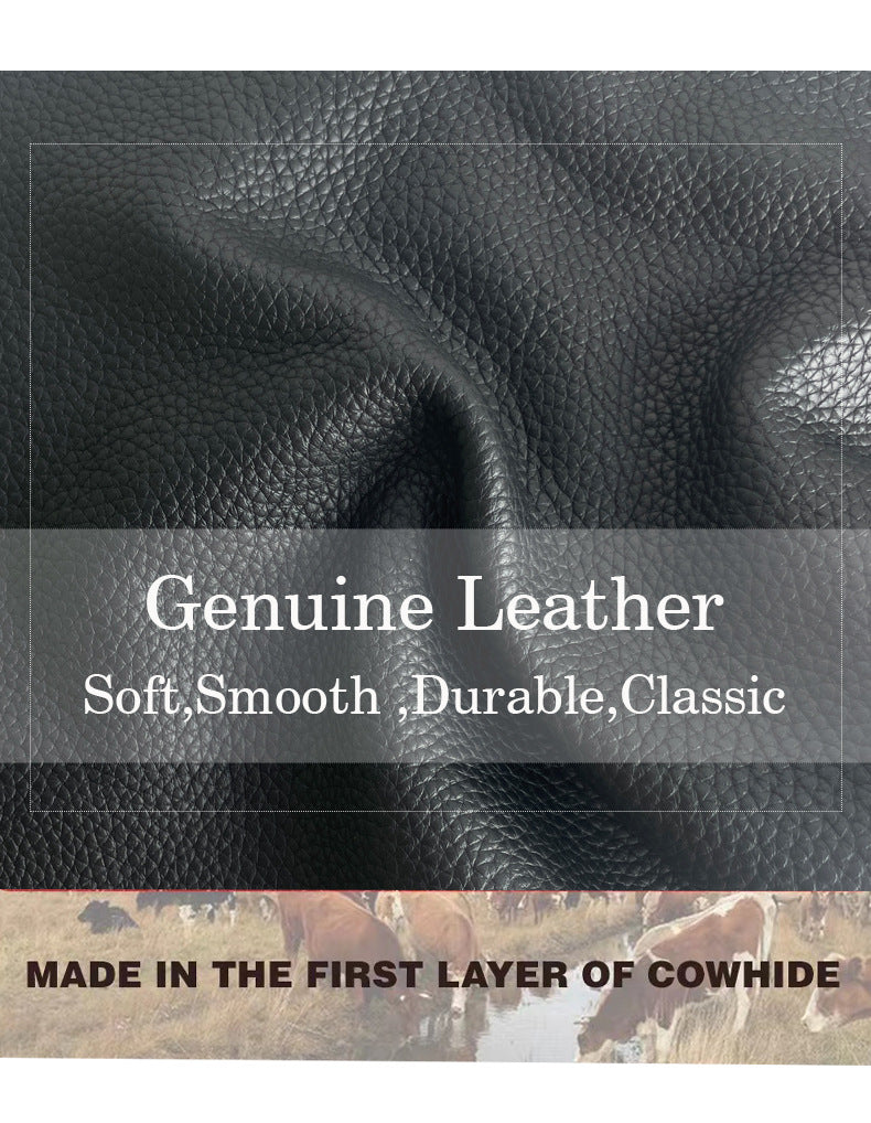 Adiffu Selected Pure Cowhide Soft Leather Long Wallet