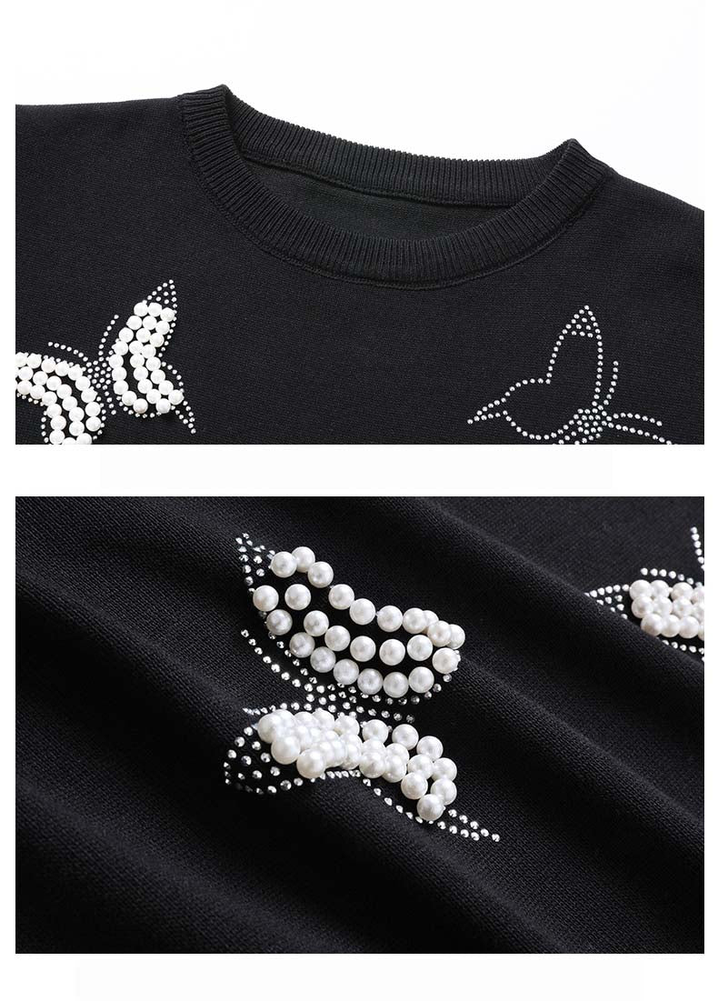 Summer New Casual Butterfly Ice Silk Knitwear