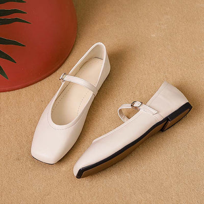 Adiffu French Retro Mary Jane Flats