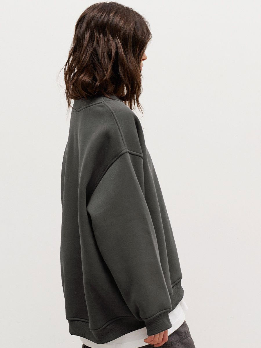 Adiffu Loose Round Neck Pullover Sweatshirt