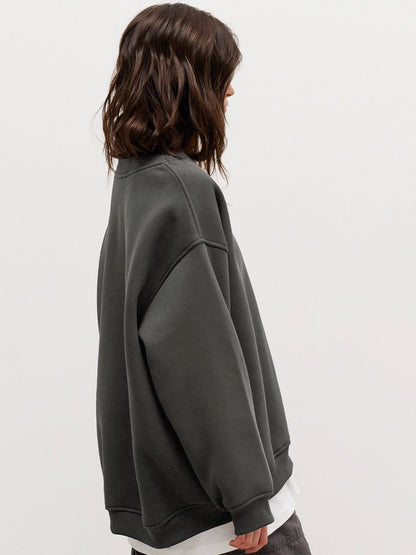 Adiffu Loose Round Neck Pullover Sweatshirt