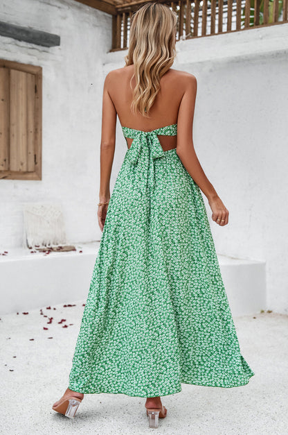 Adiffu Casual Holiday Print Strappy Dress