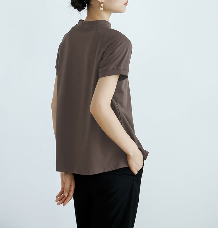 Adiffu Cotton Short-sleeved Women's T-shirt