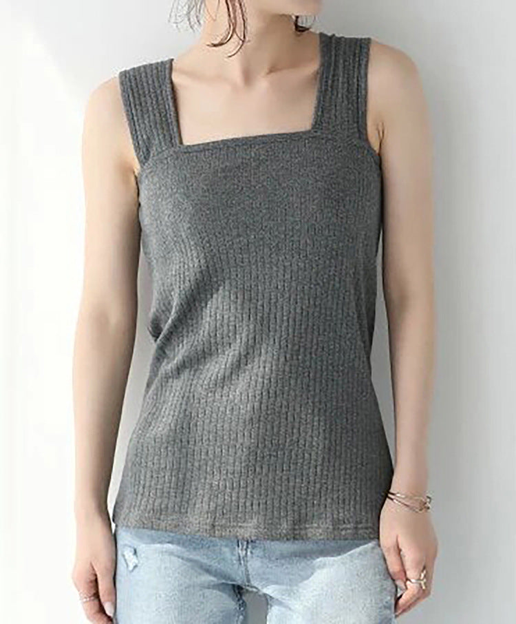 Adiffu Women's High Stretch Ribbed Vest