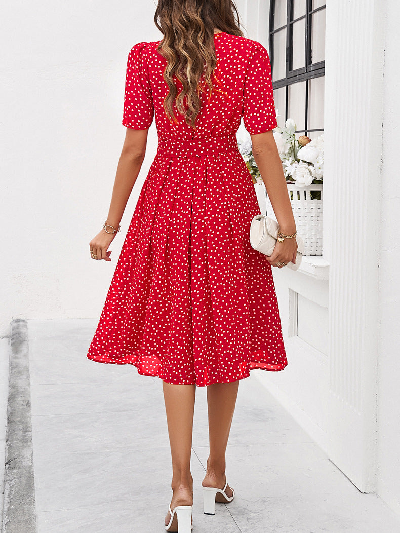 Summer Casual Polka Dot Print Dress