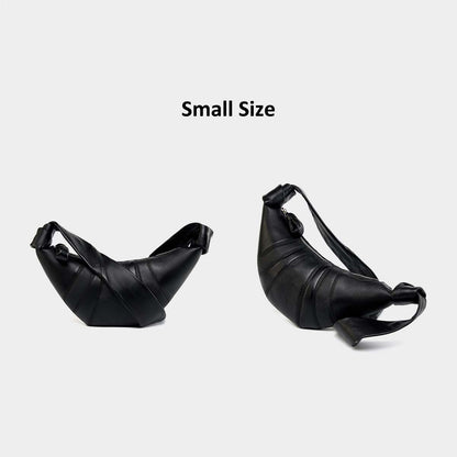 Adiffu Black Sheepskin Horn Bag