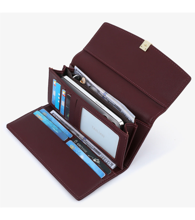 Long Triple Fold Women's Premium Clutch Bag