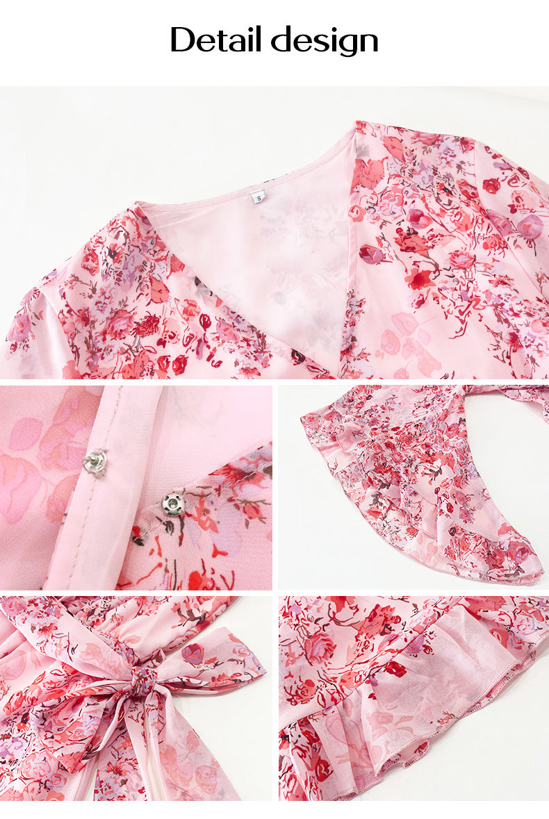 Adiffu Elegant Floral Dress