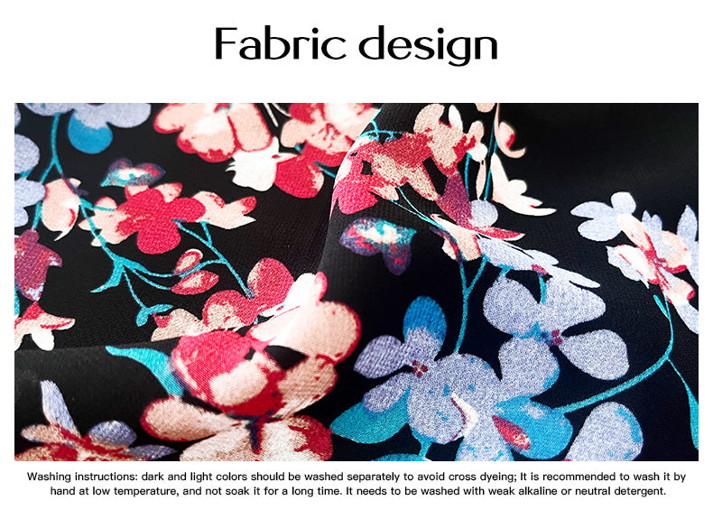 Popular Floral Short-sleeved Dress