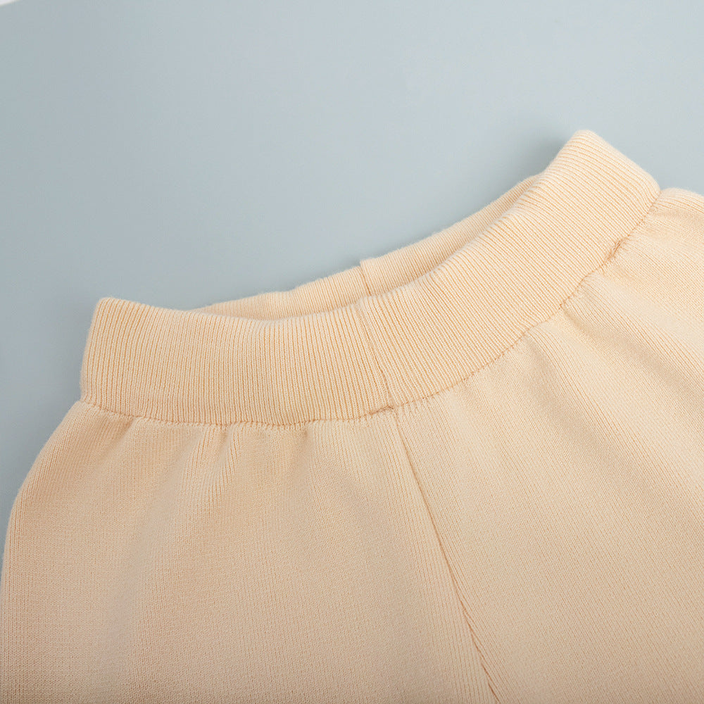 Adiffu Solid Color Knit Turtleneck Slit Sweater Set