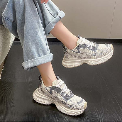 Adiffu Casual Breathable High Soled Running Shoes For Female