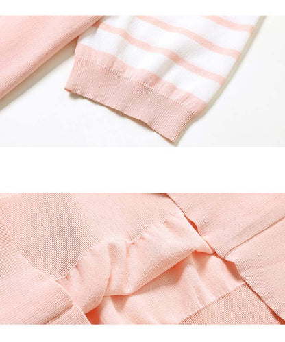 Preppy Style Lapel Short-sleeved T-shirt Knit