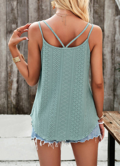 Adiffu Casual Solid Color Camisole Top