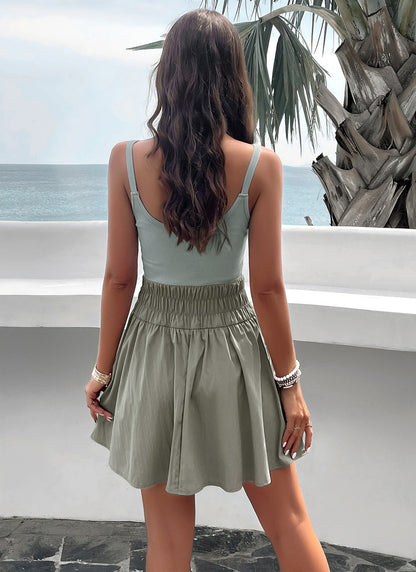 Adiffu Elegant Suspender Sports Dress
