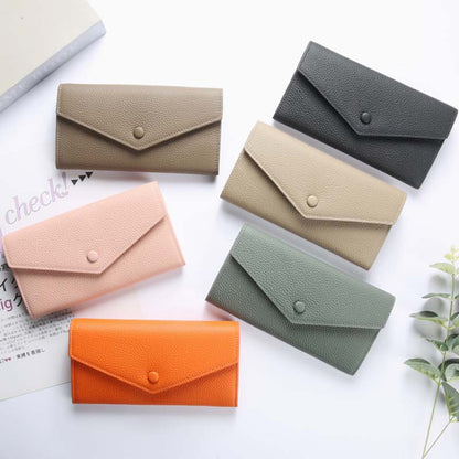 Adiffu Selected Pure Cowhide Soft Leather Long Wallet
