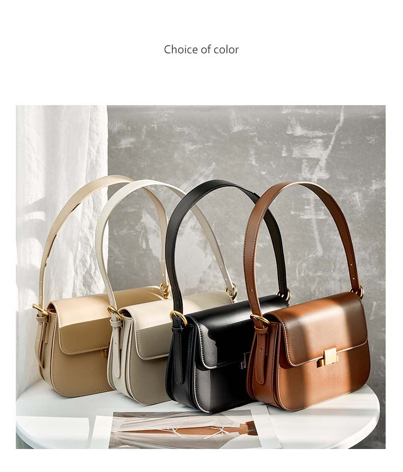 Adiffu Fashionable Leather Tofu Bag