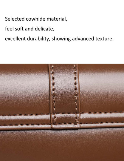 Adiffu High Quality Cowhide Baguette Underarm Bag Shoulder Crossbody Bag