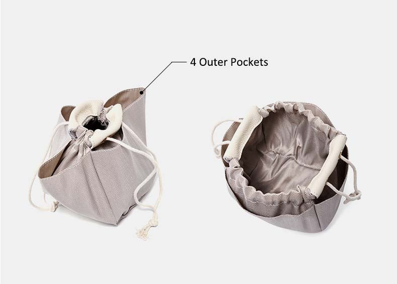 Adiffu Leather Bucket Bag Bridal Handbag
