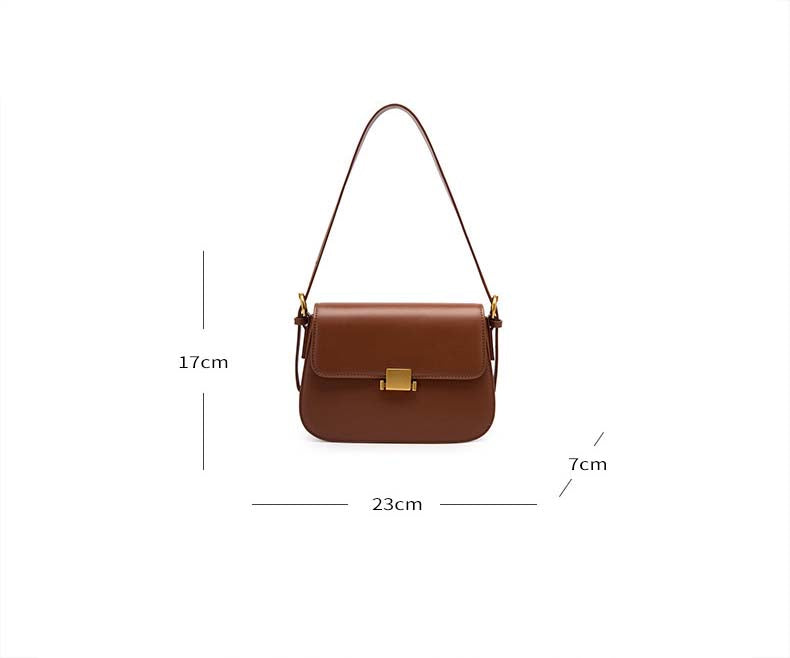 Adiffu Fashionable Leather Tofu Bag