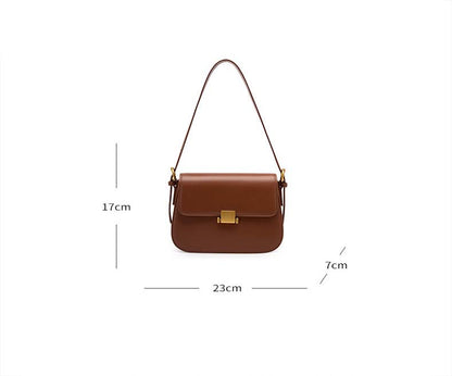 Adiffu Fashionable Leather Tofu Bag