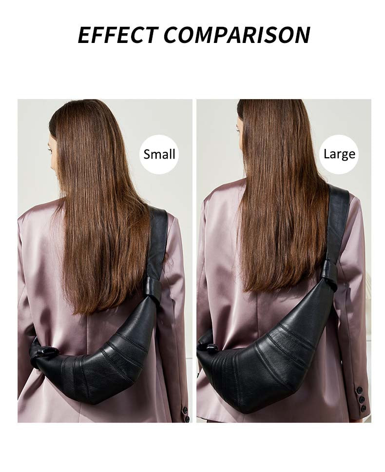 Adiffu Black Sheepskin Horn Bag