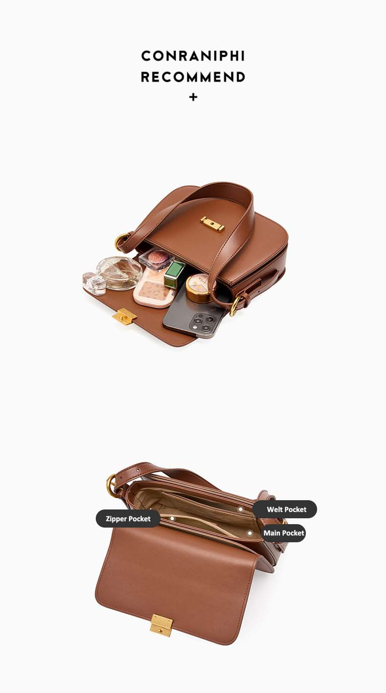 Adiffu Fashionable Leather Tofu Bag