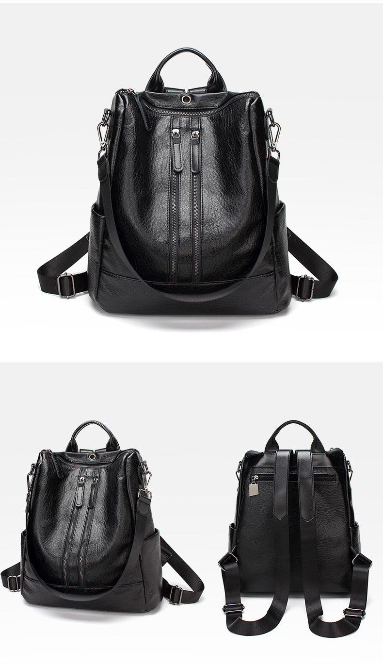 Adiffu Casual Soft Leather Backpack For Women