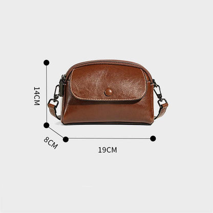 Adiffu Multi-compartment Genuine Leather Women's Mobile Phone Bag
