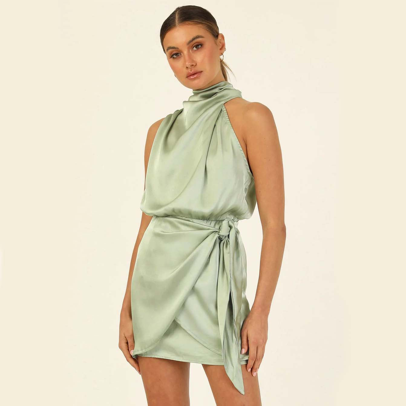 Adiffu Fashion Slim Sleeveless Dress