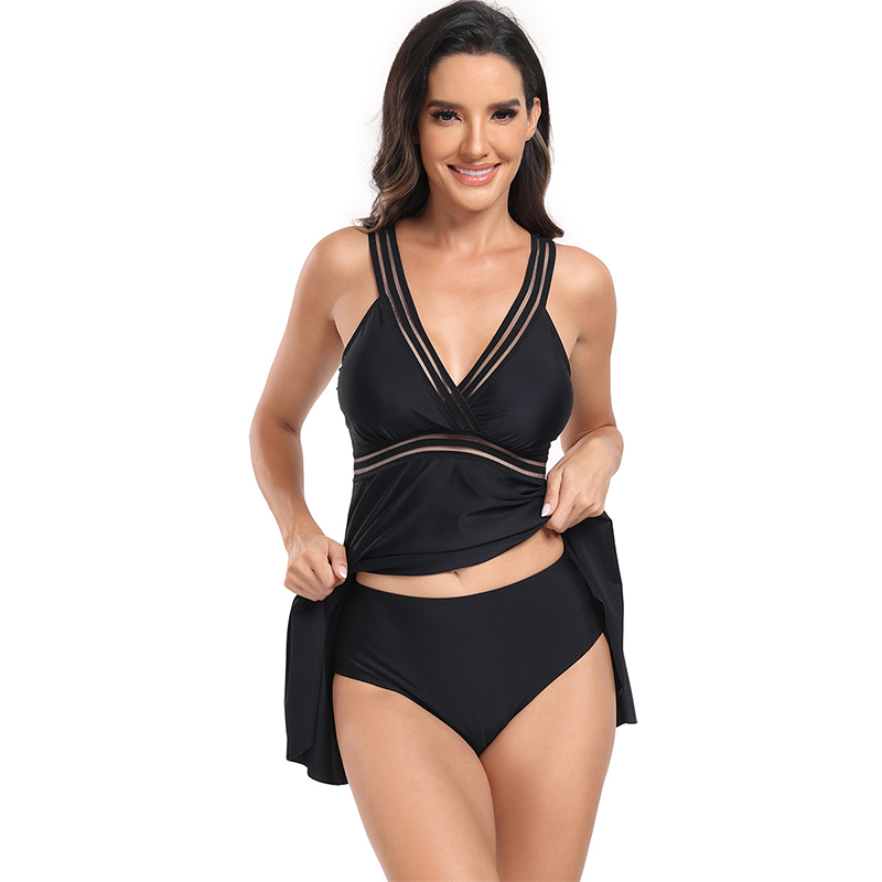 Adiffu Sexy Woven Tape Two-piece Swimming Suit