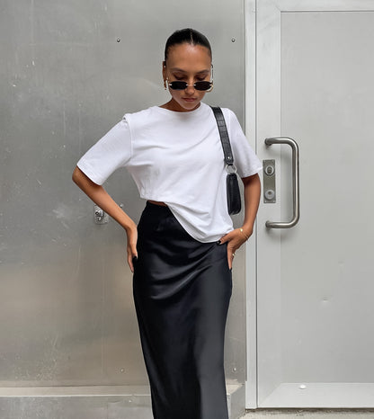 Luxe Satin Mermaid Maxi Skirt