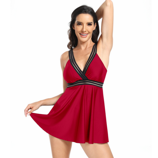 Adiffu Sexy Woven Tape Two-piece Swimming Suit