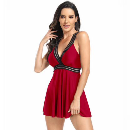 Adiffu Sexy Woven Tape Two-piece Swimming Suit