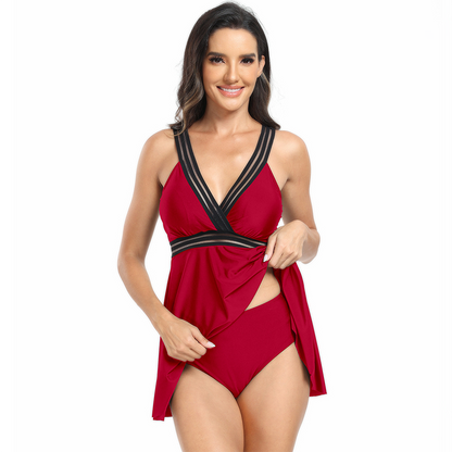 Adiffu Sexy Woven Tape Two-piece Swimming Suit