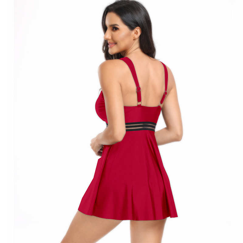 Adiffu Sexy Woven Tape Two-piece Swimming Suit