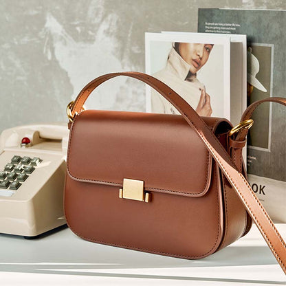 Adiffu Fashionable Leather Tofu Bag