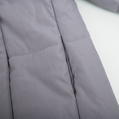 Adiffu Loose Casual Warm Long Stand-up Collar Cotton-padded Jacket