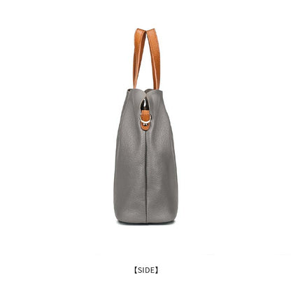 Adiffu Genuine Leather Handbags Head Layer Cowhide Litchi Grain Women Crossbody Bag