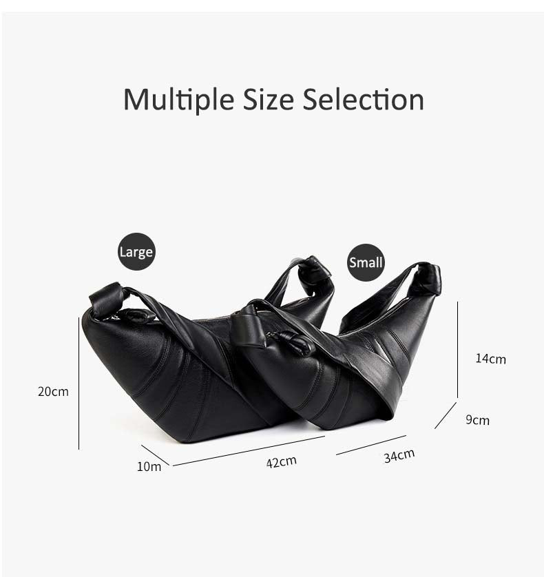 Adiffu Black Sheepskin Horn Bag
