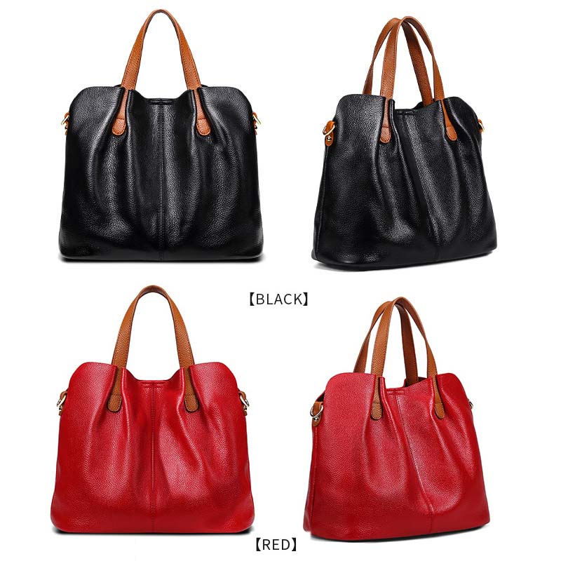 Adiffu Genuine Leather Handbags Head Layer Cowhide Litchi Grain Women Crossbody Bag