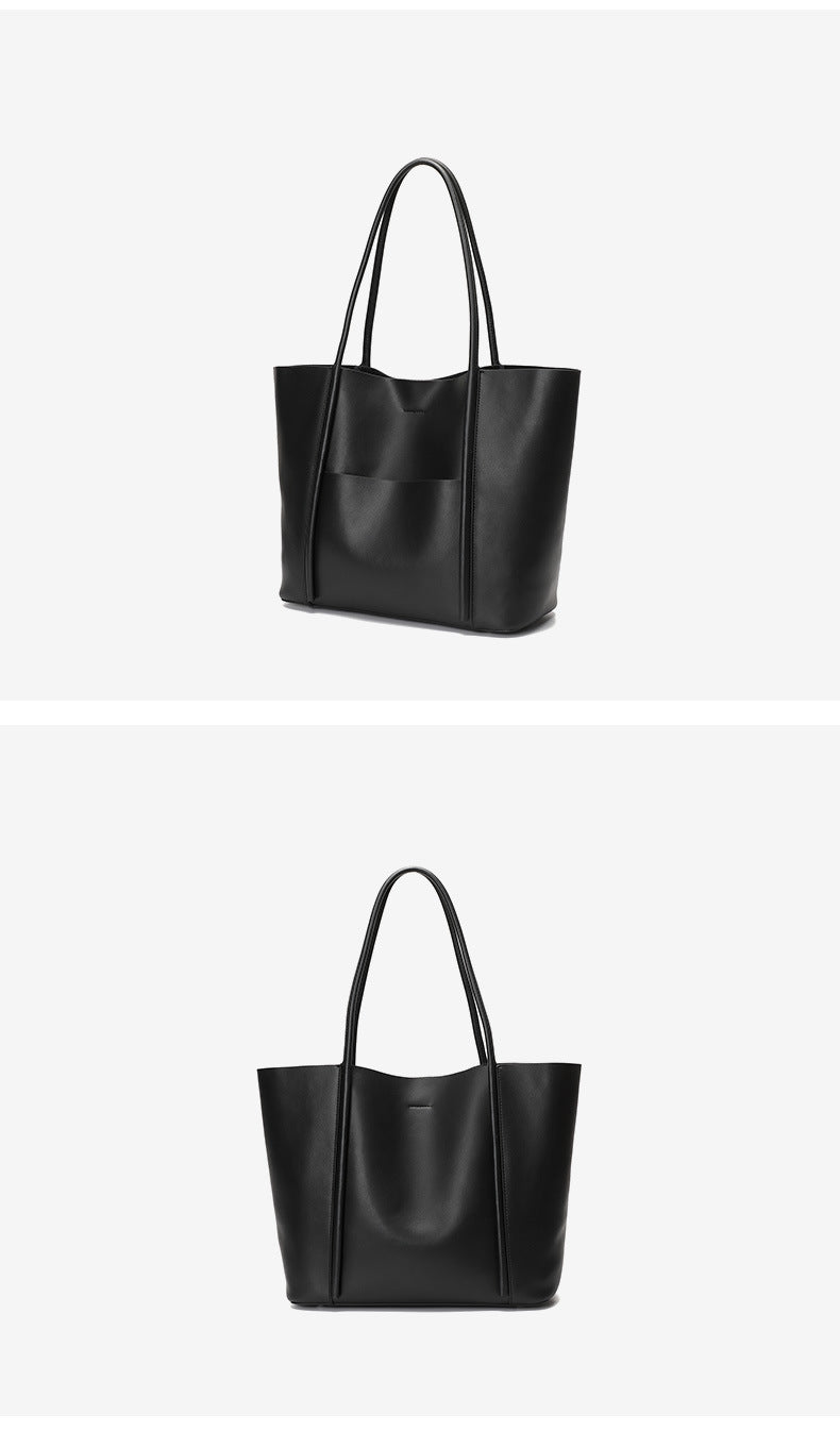 Adiffu Large Capacity Leather Handbag Shoulder Bag Women's Tote Bag