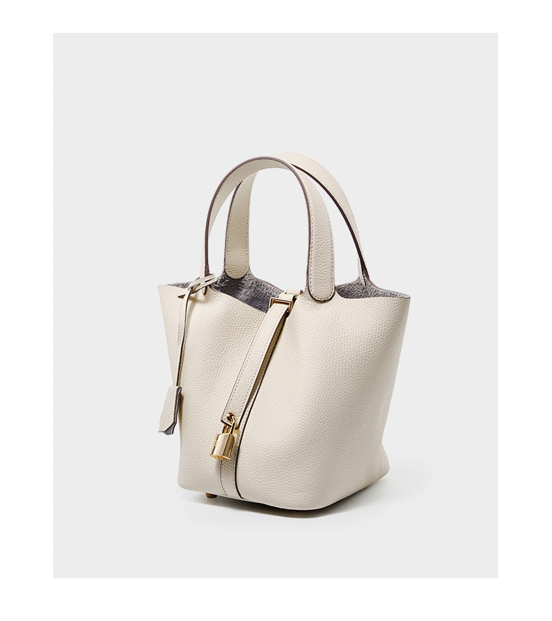 Adiffu Leather Bucket Bag Bridal Handbag