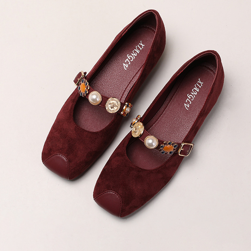 Adiffu Parisian Pearl Mary Jane Heels